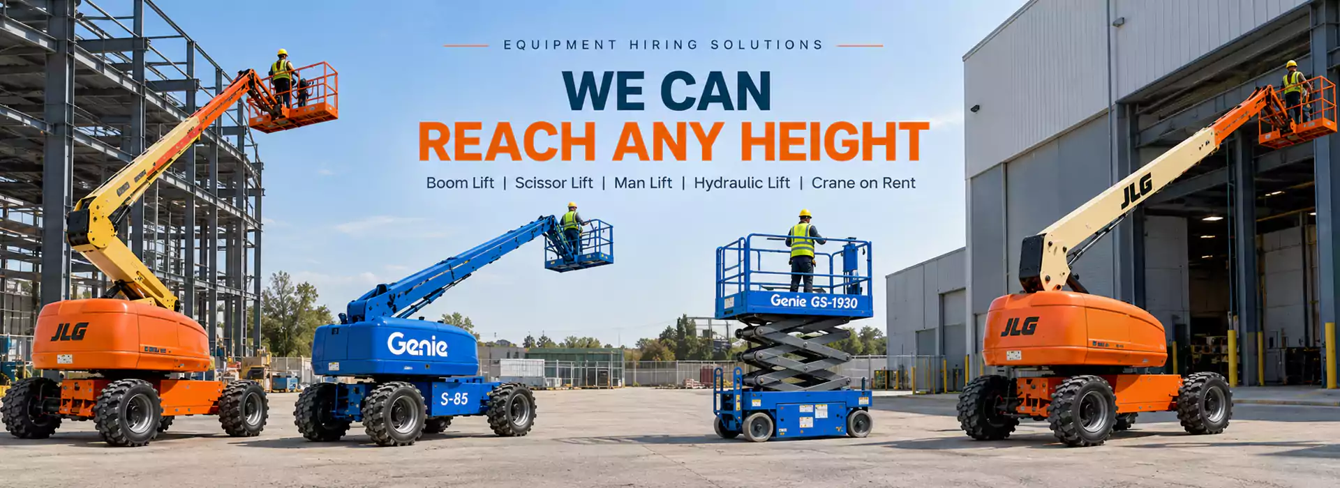 Boom Lift, Scissor Lift, Man Lift and Hydraulic Lift on Rent in Maharashtra